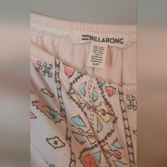 Billabong Small Summer Dress/Shirt Cream Aztec Print - Picture 4 of 4